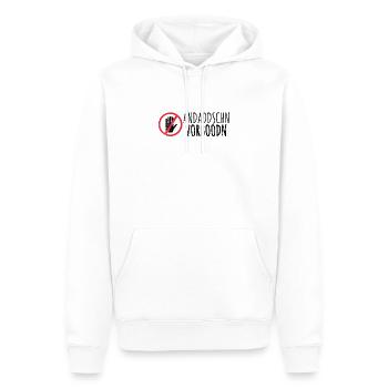 ne touchez pas en dialecte saxon Ossi Saxe - Sweat à capuche Premium bio Homme - blanc - Devant - Nico (187cm)