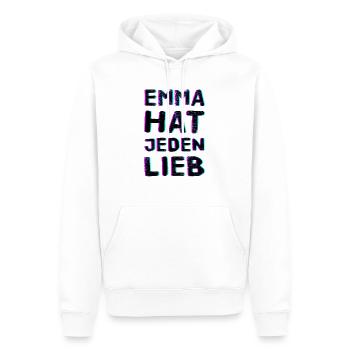 Anti Nazi Techno Spruch - Männer Premium Bio Hoodie - Weiß - Vorne - Nico (187cm)