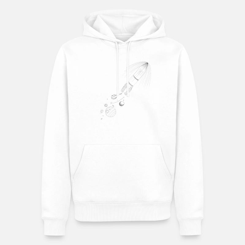 Rocket - Männer Premium Bio Hoodie - Weiß