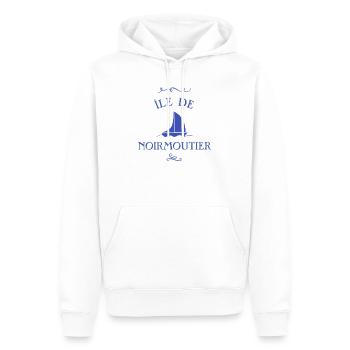 noirmoutier island boat - Men’s Premium Organic Hoodie - white - Front - Nico (187cm)