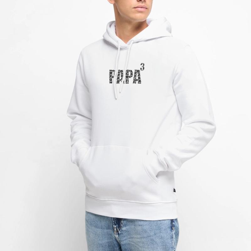 triple dad from binary code for IT specialists Men’s Premium Organic Hoodie