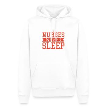 Nurses Never Sleep Thanks to all nurses - Men’s Premium Organic Hoodie - white - Front - Nico (187cm)