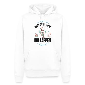 Aus dem Weg Ihr Lappen - Putzfrau, Reinigungskraft - Männer Premium Bio Hoodie - Weiß - Vorne - Nico (187cm)