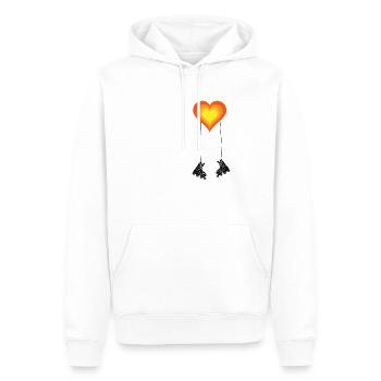 Le patin à roues alignées Le patin à roues alignées est une idée cadeau - Sweat à capuche Premium bio Homme - blanc - Devant - Nico (187cm)