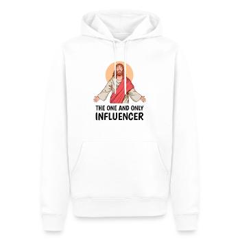 Jesus The One And Only Influncer - Männer Premium Bio Hoodie - Weiß - Vorne - Nico (187cm)