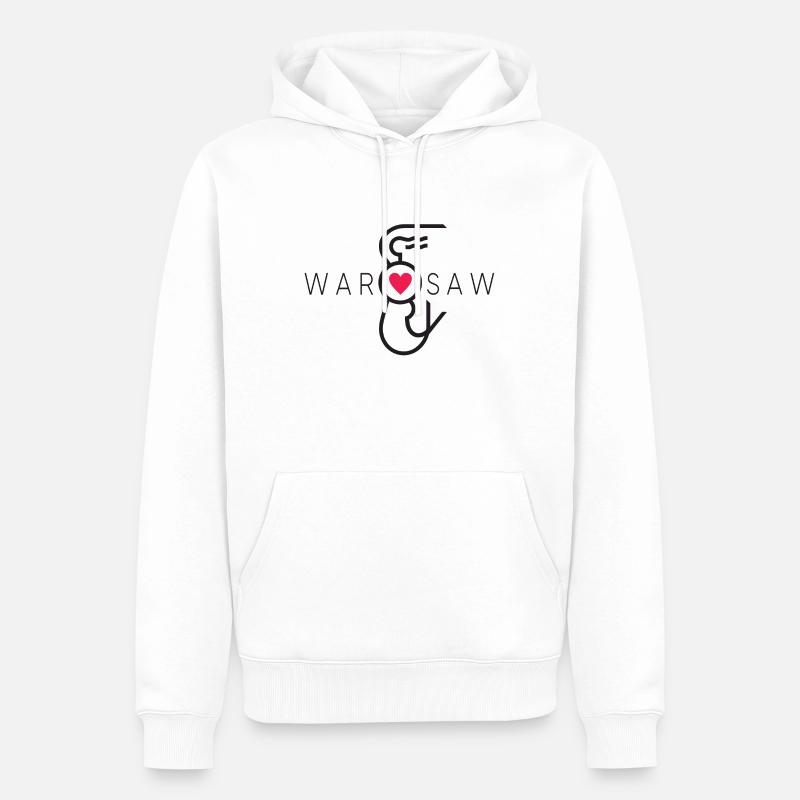Sirène de Varsovie - Sweat à capuche Premium bio Homme - blanc
