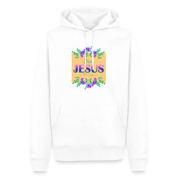 Team Jesus - Sweat à capuche Premium bio Homme - blanc - Devant - Nico (187cm)
