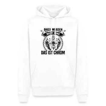 Biker werden nicht Grau das ist Chrom Motorrad - Männer Premium Bio Hoodie - Weiß - Vorne - Nico (187cm)