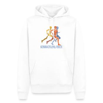 Jogging Kenianervorlasser Design Für Marathonläufe - Männer Premium Bio Hoodie - Weiß - Vorne - Nico (187cm)