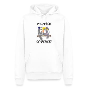 Mariage mariage mariage mariage marié - Sweat à capuche Premium bio Homme - blanc - Devant - Nico (187cm)