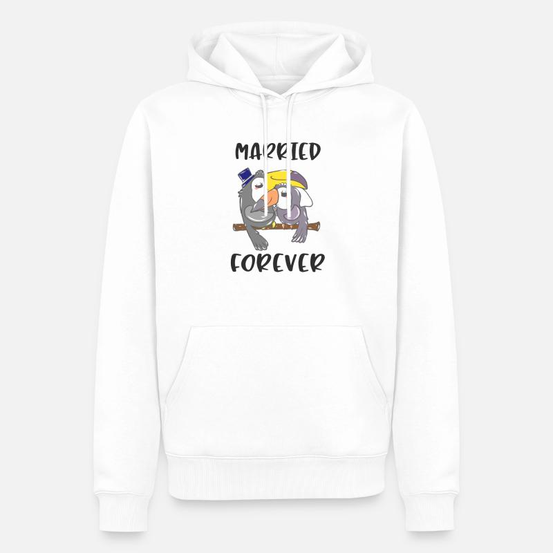 Mariage mariage mariage mariage marié - Sweat à capuche Premium bio Homme - blanc
