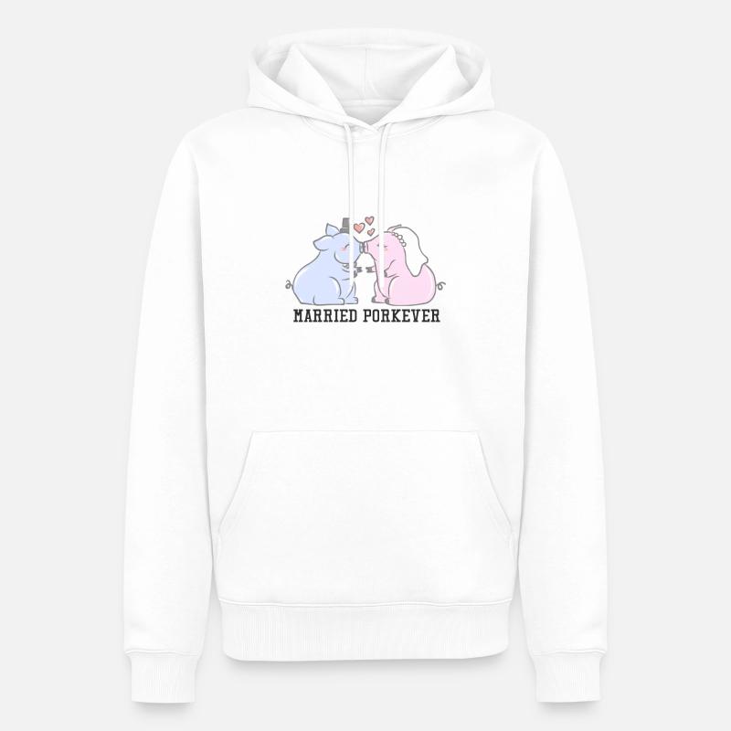 Mariage mariage mariage mariage marié - Sweat à capuche Premium bio Homme - blanc