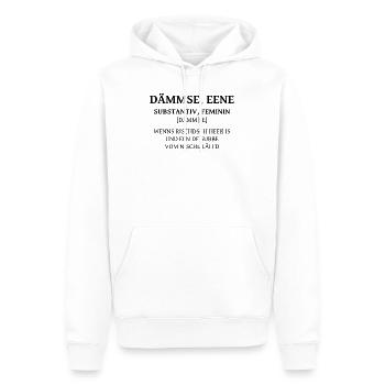 Dämmse sächsische Wörter auf sächsisch Sachsen - Männer Premium Bio Hoodie - Weiß - Vorne - Nico (187cm)