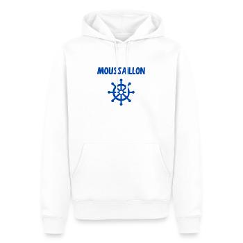 t-shirt bateau jeune marin moussaillon cadeau noel - Sweat à capuche Premium bio Homme - blanc - Devant - Nico (187cm)