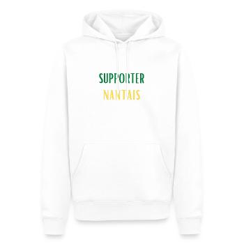 t-shirt nantes football supporter nantais cadeau - Sweat à capuche Premium bio Homme - blanc - Devant - Nico (187cm)