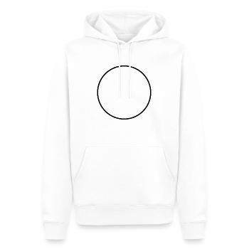 Schwarz Rund Schwarz Umriss - Männer Premium Bio Hoodie - Weiß - Vorne - Nico (187cm)