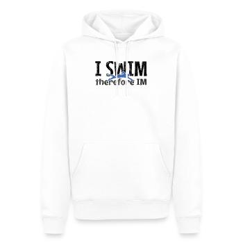 Nageur je nage donc IM cadeau pour la natation - Sweat à capuche Premium bio Homme - blanc - Devant - Nico (187cm)