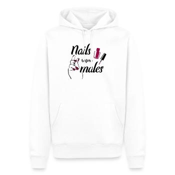 Cloueuse Nails Before Males Idée cadeau pour - Sweat à capuche Premium bio Homme - blanc - Devant - Nico (187cm)
