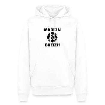 brittany t-shirt made in breizh christmas gift - Men’s Premium Organic Hoodie - white - Front - Nico (187cm)