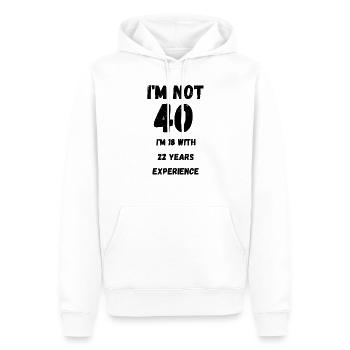 I am not 40 years old birthday gift man woman - Men’s Premium Organic Hoodie - white - Front - Nico (187cm)