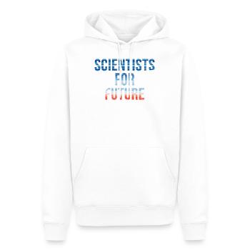 Scientists for Future | Warming Stripes - Men’s Premium Organic Hoodie - white - Front - Nico (187cm)