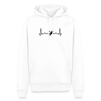 Herzschlag Handball Heartbeat Handballer - Männer Premium Bio Hoodie - Weiß - Vorne - Nico (187cm)