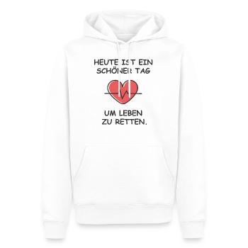 Schöner Tag um Leben zu retten Leben retten Krank - Männer Premium Bio Hoodie - Weiß - Vorne - Nico (187cm)