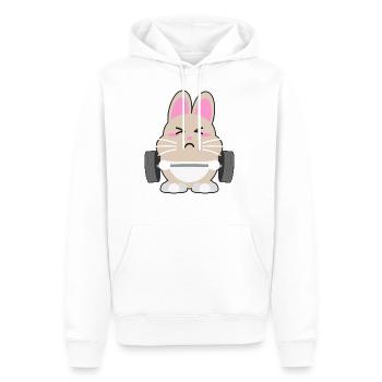 fitness - Men’s Premium Organic Hoodie - white - Front - Nico (187cm)