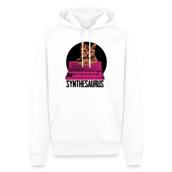 Synthesizer Analog Modular Vintage Retrowave - Männer Premium Bio Hoodie - Weiß - Vorne - Nico (187cm)