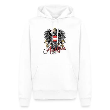 Austria - Sweat à capuche Premium bio Homme - blanc - Devant - Nico (187cm)