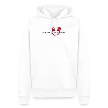 Schwarzwaldliebe - Schwarzwaldmädel Schwarzwald - Männer Premium Bio Hoodie - Weiß - Vorne - Nico (187cm)