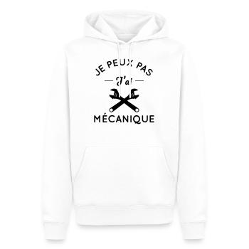 Je peux pas j'ai mécanique - Sweat à capuche Premium bio Homme - blanc - Devant - Nico (187cm)