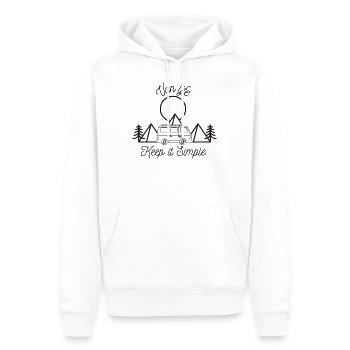 Van life keep it simple life - Männer Premium Bio Hoodie - Weiß - Vorne - Nico (187cm)