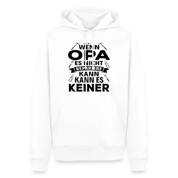 Wenn Opa es nicht Reparieren kann kann es keiner - Männer Premium Bio Hoodie - Weiß - Vorne - Nico (187cm)