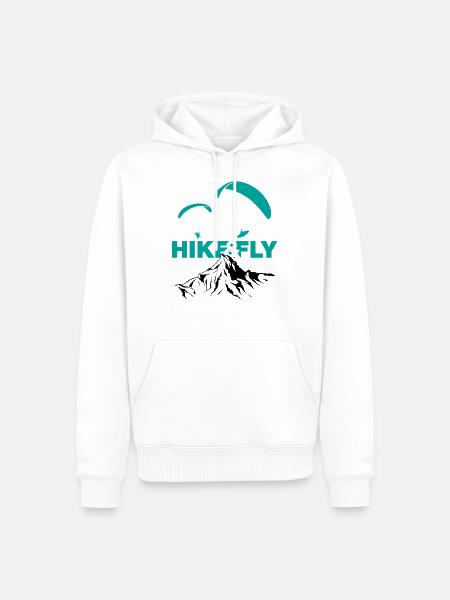 Hike & Fly - Sweat à capuche Premium bio Homme - blanc
