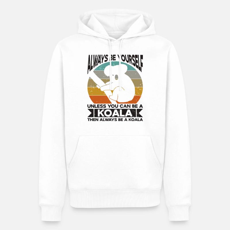 Koala Koalabär Koalas - Männer Premium Bio Hoodie - Weiß