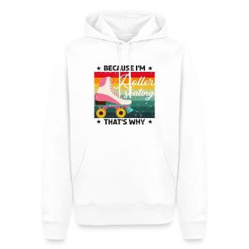 Patins à roulettes Patins à roulettes - Sweat à capuche Premium bio Homme - blanc - Devant - Nico (187cm)