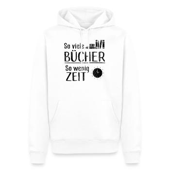 Lesen Bücherwurm Leseratte Bücher Lesen - Männer Premium Bio Hoodie - Weiß - Vorne - Nico (187cm)