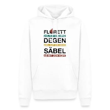 Fechten Fechten - Männer Premium Bio Hoodie - Weiß - Vorne - Nico (187cm)