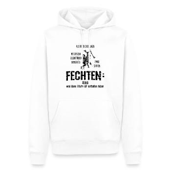 Fechten Fechten - Männer Premium Bio Hoodie - Weiß - Vorne - Nico (187cm)