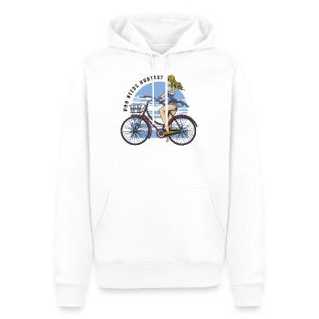 Qui a besoin de chevaux ? - Sweat à capuche Premium bio Homme - blanc - Devant - Nico (187cm)
