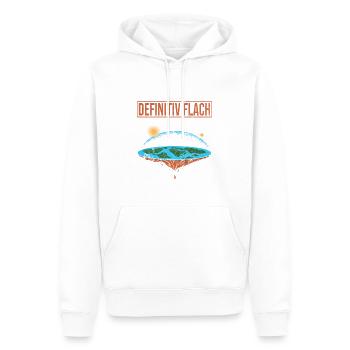 Flat Earth - Männer Premium Bio Hoodie - Weiß - Vorne - Nico (187cm)
