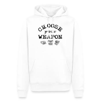 Schriftsteller - Männer Premium Bio Hoodie - Weiß - Vorne - Nico (187cm)