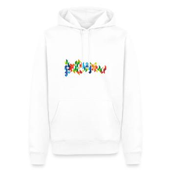 Farbkleckse Kleckse Farbspritzer Maler Geschenk - Männer Premium Bio Hoodie - Weiß - Vorne - Nico (187cm)