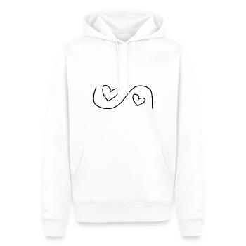 zwei herzen herz symbol liebe - Männer Premium Bio Hoodie - Weiß - Vorne - Nico (187cm)