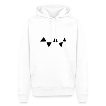 dreick muster dreieckig formen - Männer Premium Bio Hoodie - Weiß - Vorne - Nico (187cm)