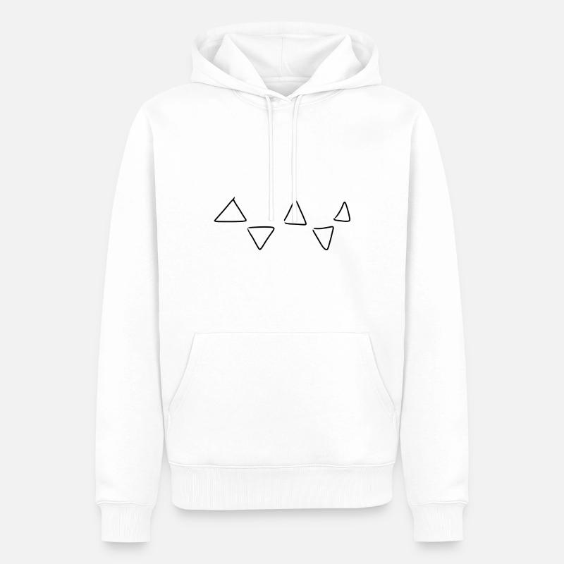 Triangular pattern - Men’s Premium Organic Hoodie - white