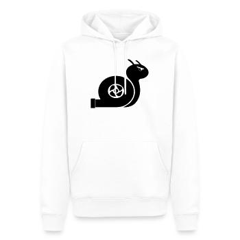 Turbo-Schnecken-Fan-Shirt - Männer Premium Bio Hoodie - Weiß - Vorne - Nico (187cm)