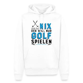 Golf spielen - Männer Premium Bio Hoodie - Weiß - Vorne - Nico (187cm)