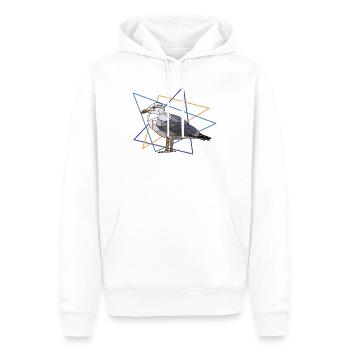 Mouette - Sweat à capuche Premium bio Homme - blanc - Devant - Nico (187cm)